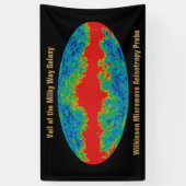 Melkweg Galaxy Veil Over WMAP Universe Spandoek (Verticaal)