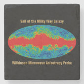 Melkweg Galaxy Veil Over WMAP Universe Stenen Onderzetter (Voorkant)