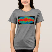 Melkweg Galaxy Veil Over WMAP Universe Tri-Blend Shirt (Voorkant)