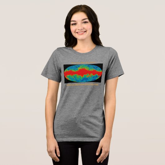 Melkweg Galaxy Veil Over WMAP Universe Tri-Blend Shirt (Voorkant volledig)