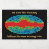 Melkweg Galaxy Veil Over WMAP Universe Voedselcontainer Etiket (Enkel label)