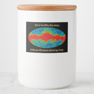 Melkweg Galaxy Veil Over WMAP Universe Voedselcontainer Etiket