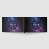 Melkweg heldere kleuren personaliseerbaar monogram gastenboek (Volledig)