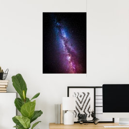 Melkweg heldere kleuren poster