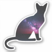 Melkweg Kat Sticker (Voorkant)