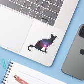 Melkweg Kat Sticker (Laptop met iPhone)