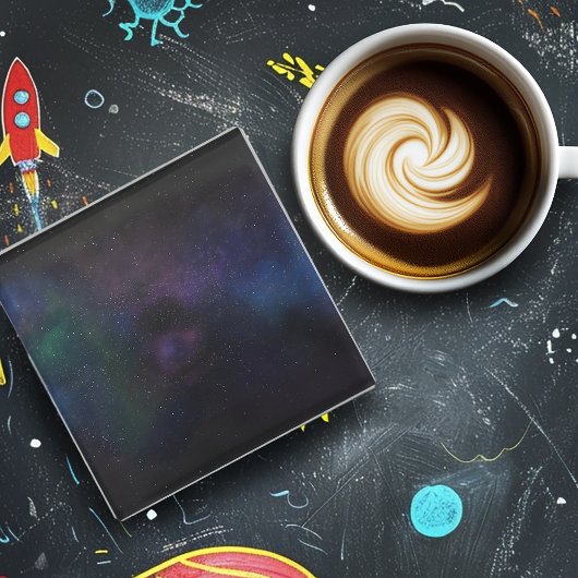 Melkweg kosmische nevel glazen onderzetter