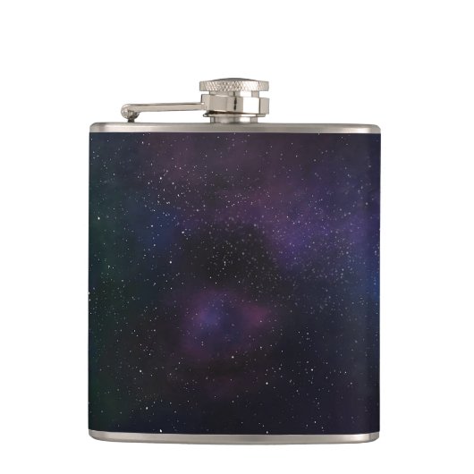 Melkweg kosmische nevel heupfles (Voorkant)