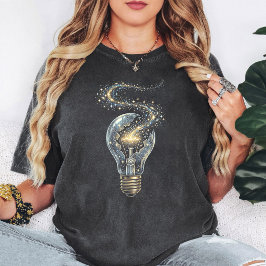 Melkweg Lampje Gebarsten Kosmisch Idee T-shirt