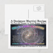 Melkweg Martini Recept Kaart Briefkaart (Voorkant / Achterkant)