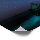 Melkweg melkweg over tropisch Zee bij nacht Poster (Hoek)