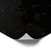 Melkweg met bomen silhouette poster (Hoek)