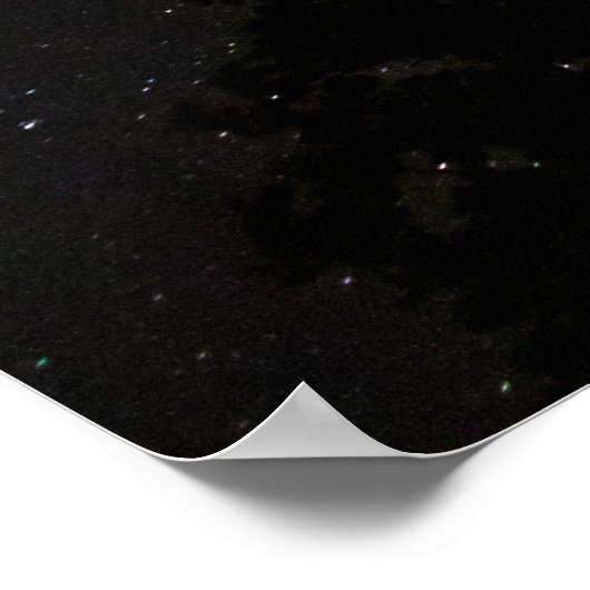 Melkweg met bomen silhouette poster (Hoek)