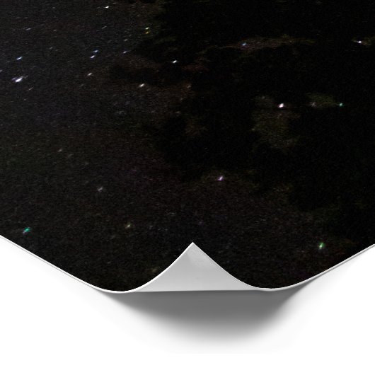 Melkweg met bomen silhouette poster (Hoek)