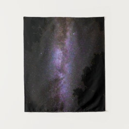 Melkweg met bomen silhouette wandkleed