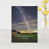 Melkweg met Hay Bale bemoediging Kaart (Gele Bloem)