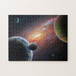 Melkweg met planeten legpuzzel