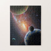 Melkweg met planeten legpuzzel (Verticaal)