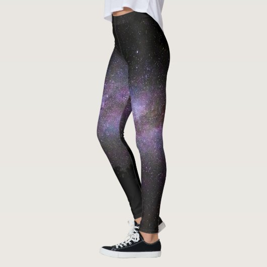 Melkweg met silhouet van bomen leggings (Links)