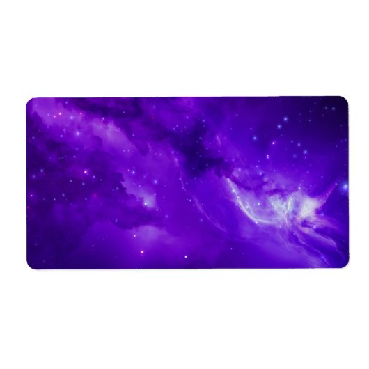 Melkweg met sterren in de ruimte etiket (Voorkant)