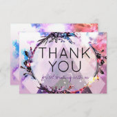 Melkweg Moderne Ruimte Hippe Trouw Dank Je Kaart (Voorkant / Achterkant)