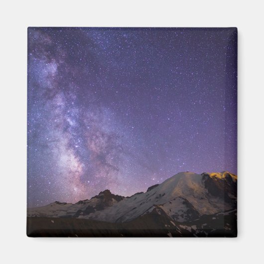 Melkweg & Mt. Rainier | Staat Washington Magneet (Voorkant)