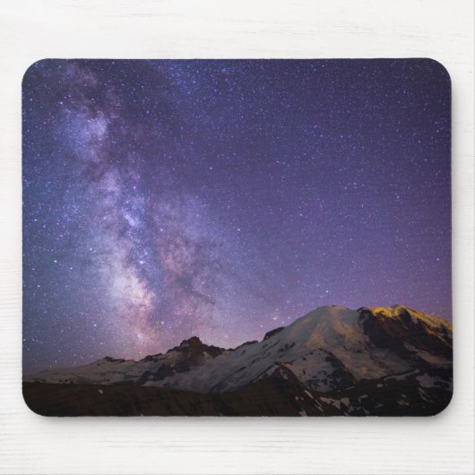 Melkweg & Mt. Rainier | Staat Washington Muismat (Voorkant)