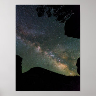 Melkweg nabij Mammoth Hot Springs Poster
