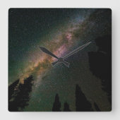 Melkweg over de hagehoofdpas vierkante klok (Voorkant)