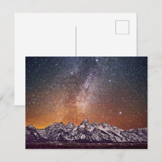 Melkweg over Grand Teton Briefkaart (Voorkant / Achterkant)