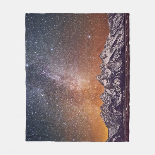 Melkweg over Grand Teton Fleece Deken (Voorkant)