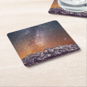 Melkweg over Grand Teton Kartonnen Onderzetters (Schuin)