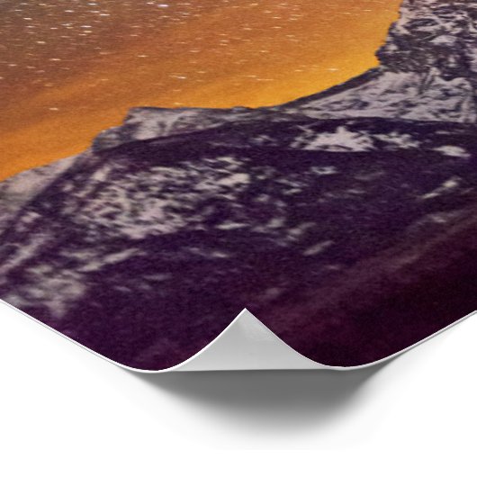 Melkweg over Grand Teton Poster (Hoek)