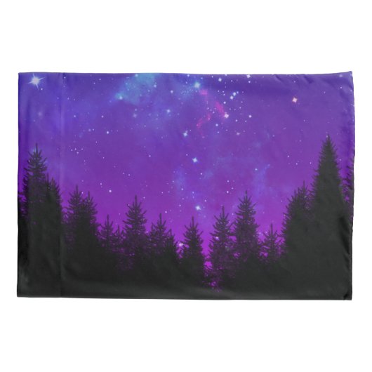 Melkweg over het bos bij nacht kussensloop (Achterkant)