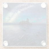 Melkweg over Hollow Rock Glazen Onderzetter (Achterkant)