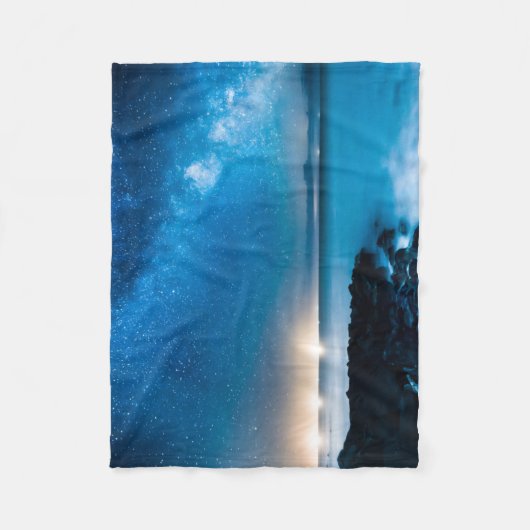 Melkweg over Vissende boten Fleece Deken (Voorkant)