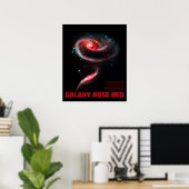 Melkweg Roos Rood Poster (Thuiskantoor)