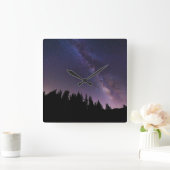 Melkweg | Roos Valley, Californië Vierkante Klok (Huis)