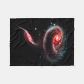 Melkweg Rose Rode Fleece Deken (Voorkant (Horizontaal))