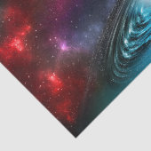 Melkweg Starfield met meerkleurige kosmische stof Tissuepapier (Detail)