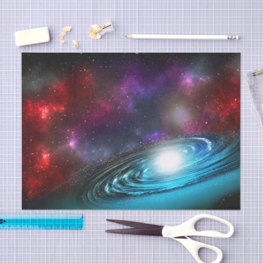 Melkweg Starfield met meerkleurige kosmische stof Tissuepapier (Craft)