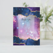 Melkweg Sterrennacht BAR MITZVAH HARTELIJK DANK Bedankkaart (Staand voorkant)