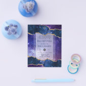 Melkweg Sterrennacht BAR MITZVAH Uitnodigingen Nav Flyer (Enkel)