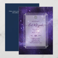 Melkweg Sterrennacht BAT MITZVAH Agaat Uitnodiging