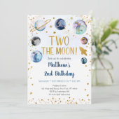Melkweg twee: de maan blauw goud buitenruimte dag kaart (Staand voorkant)