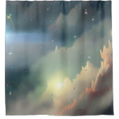 Melkweg, universum, sterren, buitenruimte douchegordijn (Voorkant)