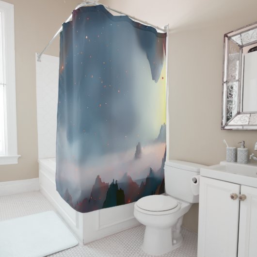 Melkweg, universum, sterren, buitenruimte douchegordijn (In situ)