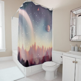 Melkweg, universum, sterren, buitenruimte douchegordijn