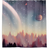 Melkweg, universum, sterren, buitenruimte douchegordijn (Voorkant)