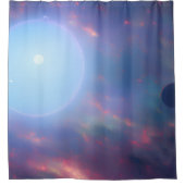 Melkweg, universum, sterren, buitenruimte douchegordijn (Voorkant)